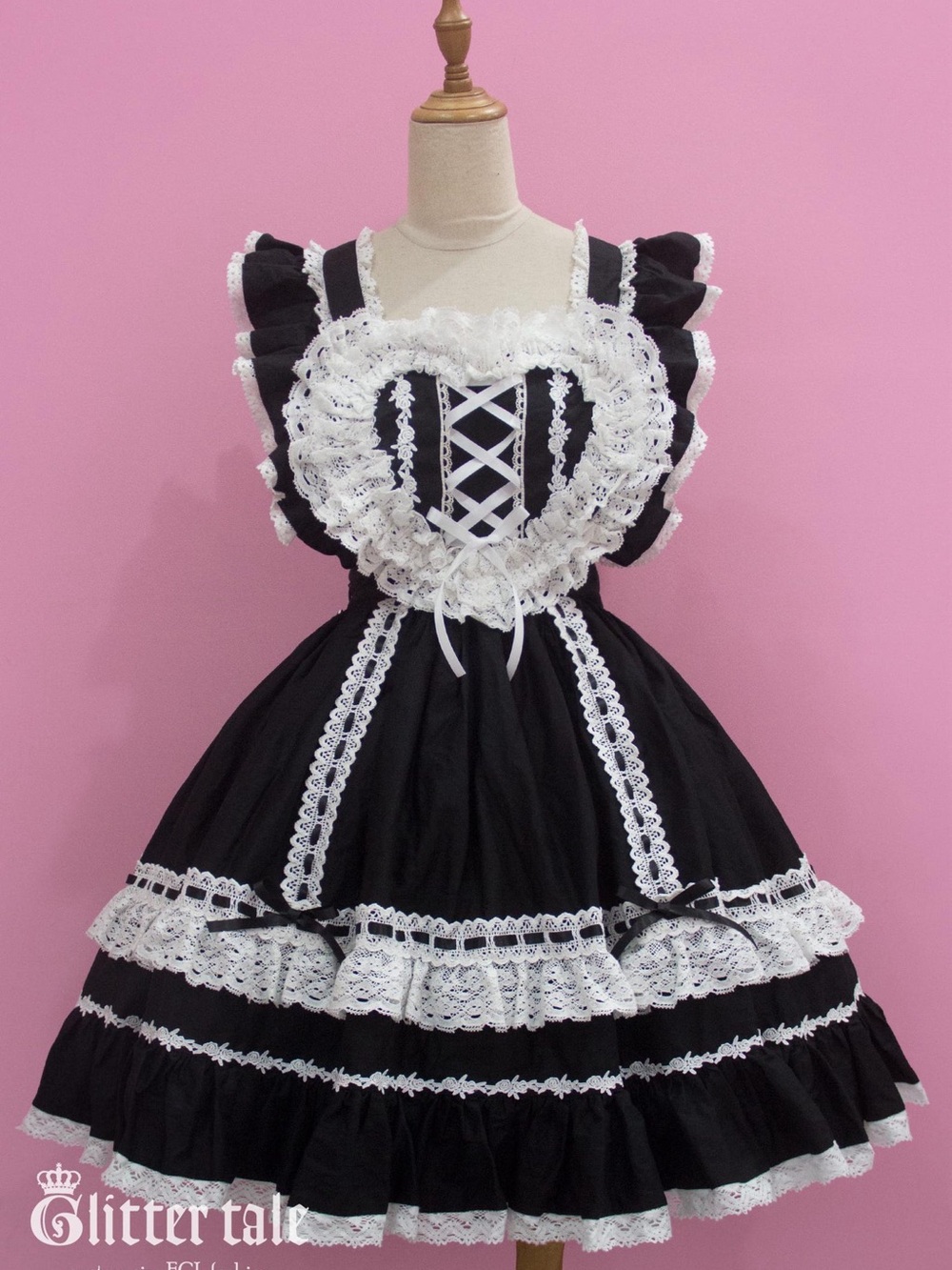 [Pink Version] Plus Size Sweet Lolita Jumper Skirt with Shirt and Bloomers